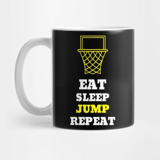 FUNNY Sports Basketball Saying Yellow White Mug